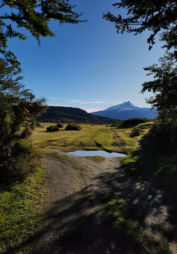 Dirt road outside of Torres del Paine National Park in Chile